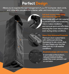 Sixcow BX8875 tow bar cover with soft inner lining prevents scratches during handling.