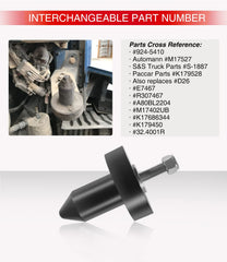 Sixcow hood pin poly durability with polyurethane and stainless body.