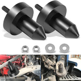 Sixcow hood pin poly for Kenworth T660 close-up showing durable polyurethane and stainless hardware.