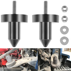 Sixcow hood pin poly pair packaged for Kenworth hood upgrades.