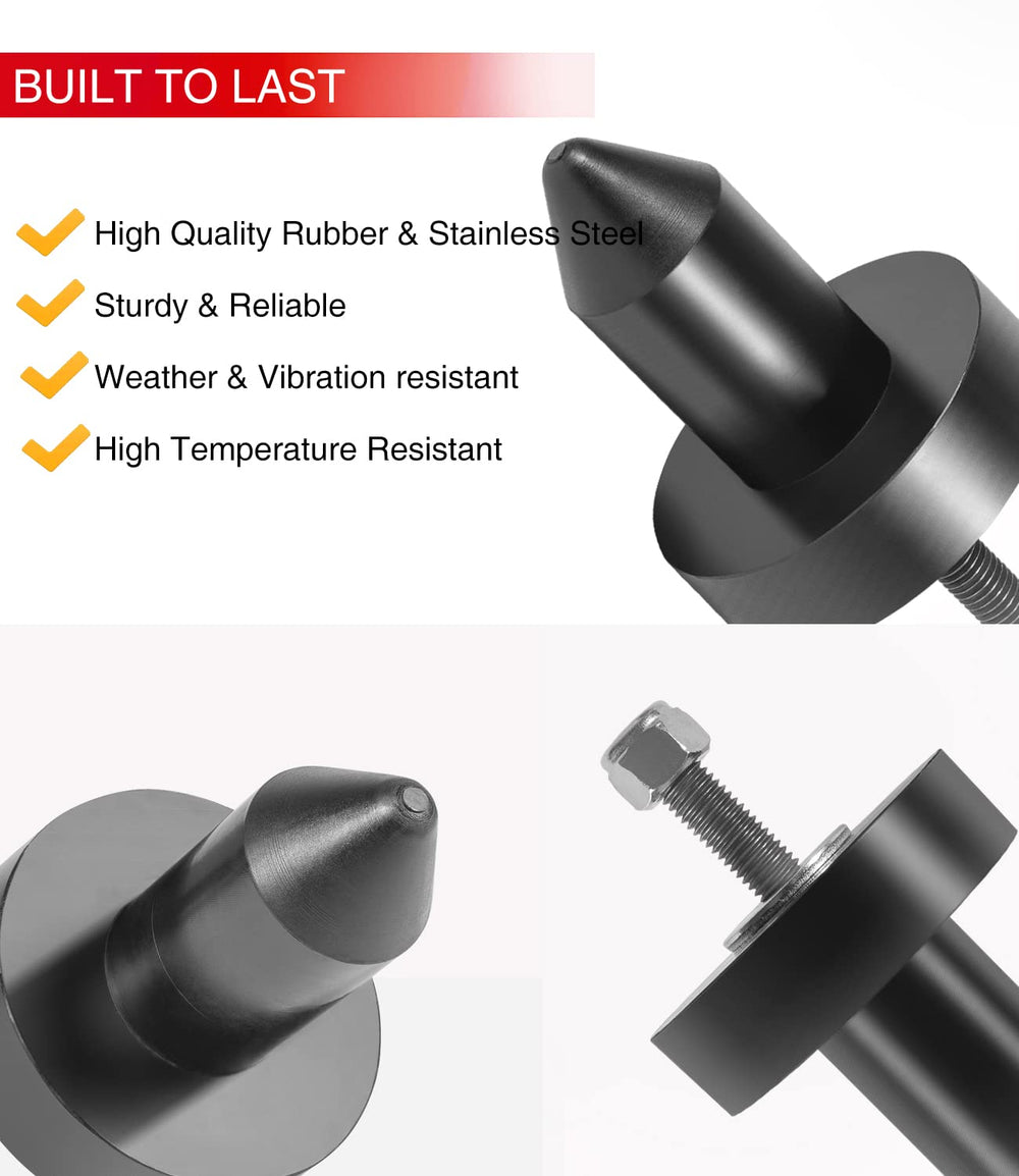 Sixcow hood pin poly resists weather and road vibrations.