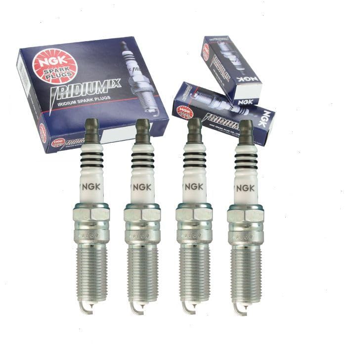 Sixity Auto NGK Iridium IX spark plugs 4-pack ready for direct Ford Focus replacement.