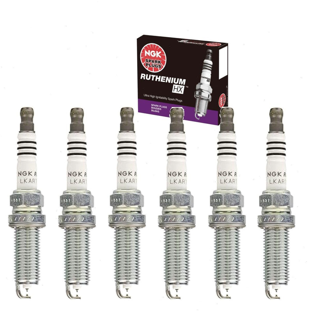 Sixity Auto NGK Ruthenium HX spark plugs for Ford F-150 2.7L V6 with improved ignition.