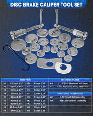 SIXIWANZI brake caliper tool with right-handed thrust bolt for piston rotation