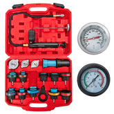 SIXIWANZI radiator pressure tester kit with an 18-piece set for leak checks and maintenance