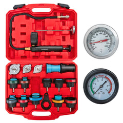 SIXIWANZI radiator pressure tester kit with an 18-piece set for leak checks and maintenance
