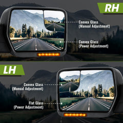 Siziom manual-folding mirrors offer compact storage on Ford F-150.