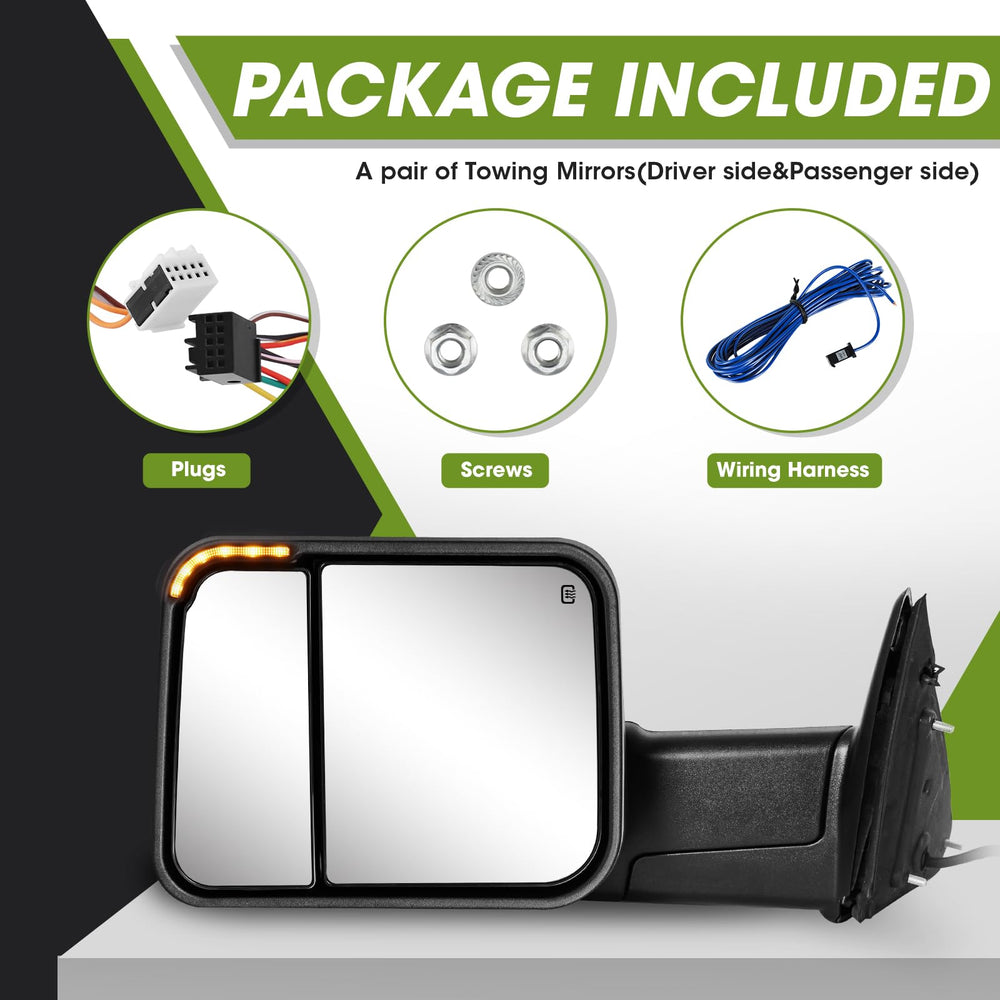 Flip-up and folding feature on Siziom Switchback mirrors for easy parking