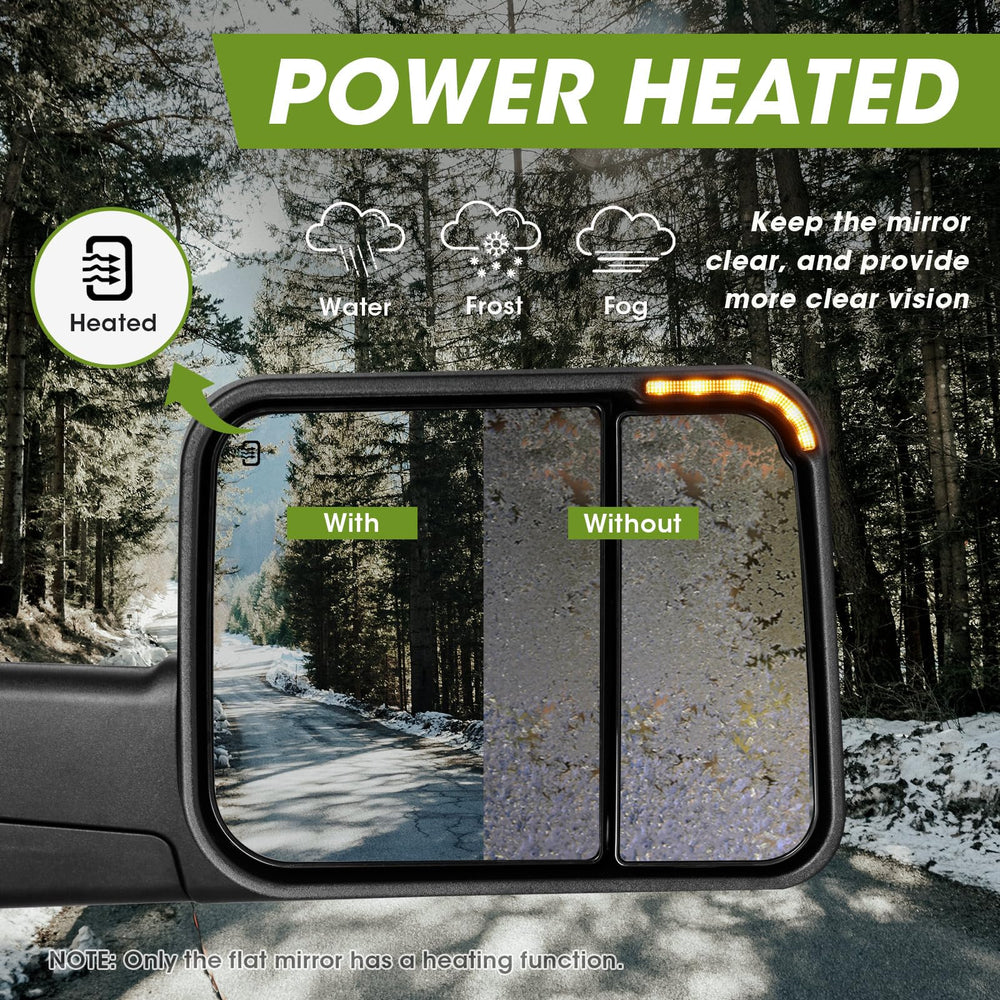 White running light on Siziom Switchback mirror for daytime visibility