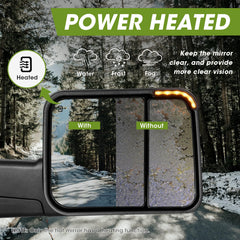 White running light on Siziom Switchback mirror for daytime visibility