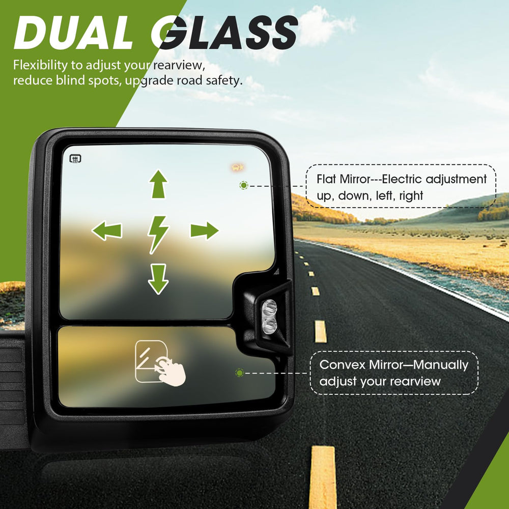 Siziom towing mirror aluminum base provides sturdy support
