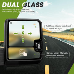 Siziom towing mirror aluminum base provides sturdy support