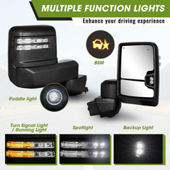 Siziom towing mirror puddle light illumination for dark parking