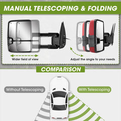 Siziom towing mirror aluminum base triangle construction ensures stability