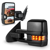 Siziom towing mirrors for Chevy Silverado/Sierra with textured black housing