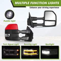 Siziom towing mirrors include turn signal lights for enhanced signaling
