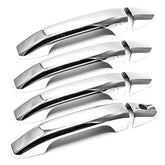 S SIZVER chrome door handle covers front view on Silverado 1500 enhances exterior styling