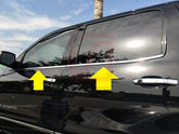 Sizver polished stainless steel window sill trim for Silverado crew cab adds showroom shine.
