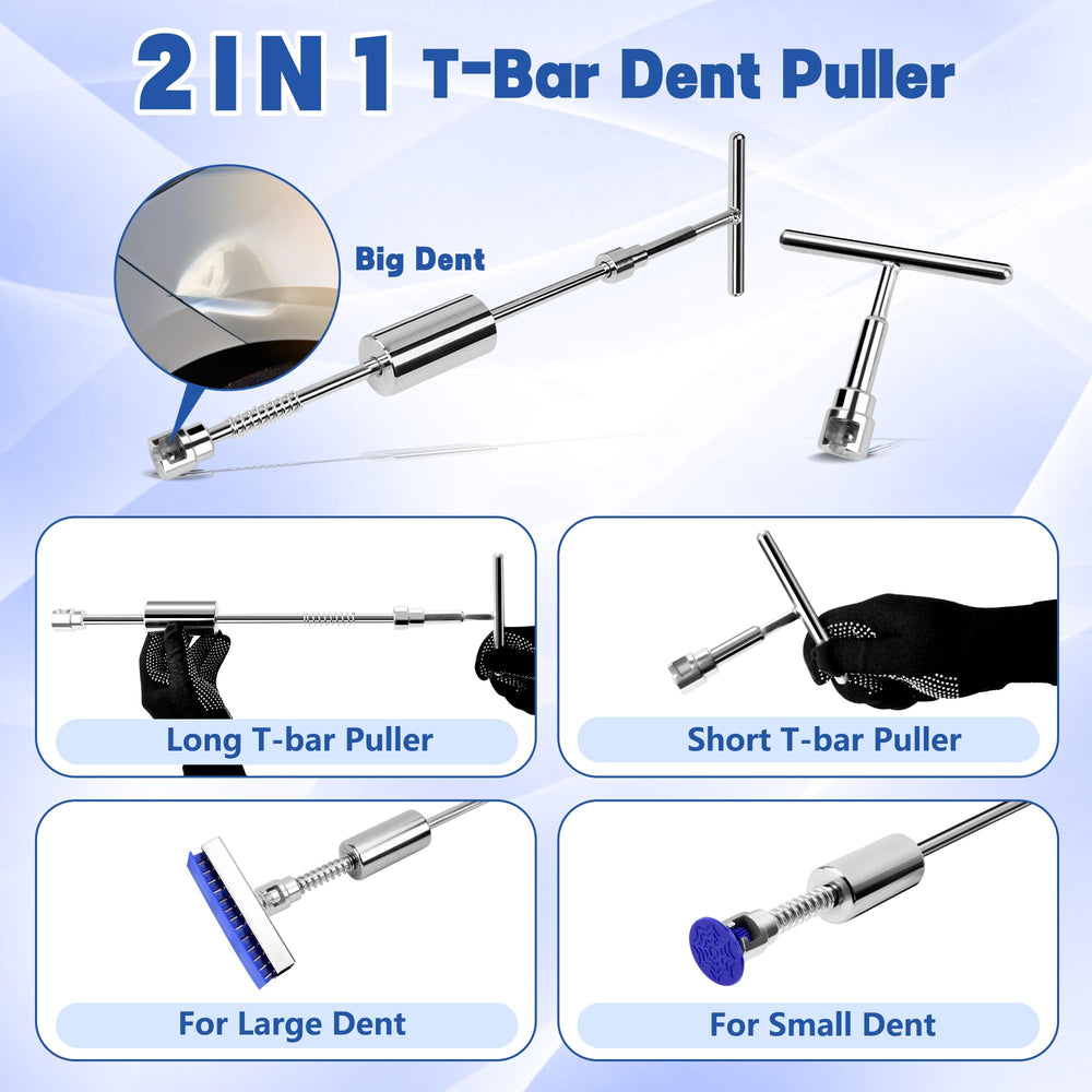 SJPLZQC bridge puller tool repairing medium dents without paint damage.