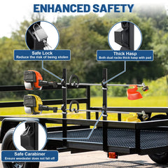 SJPULMO two-weedeater rack spacing prevents contact