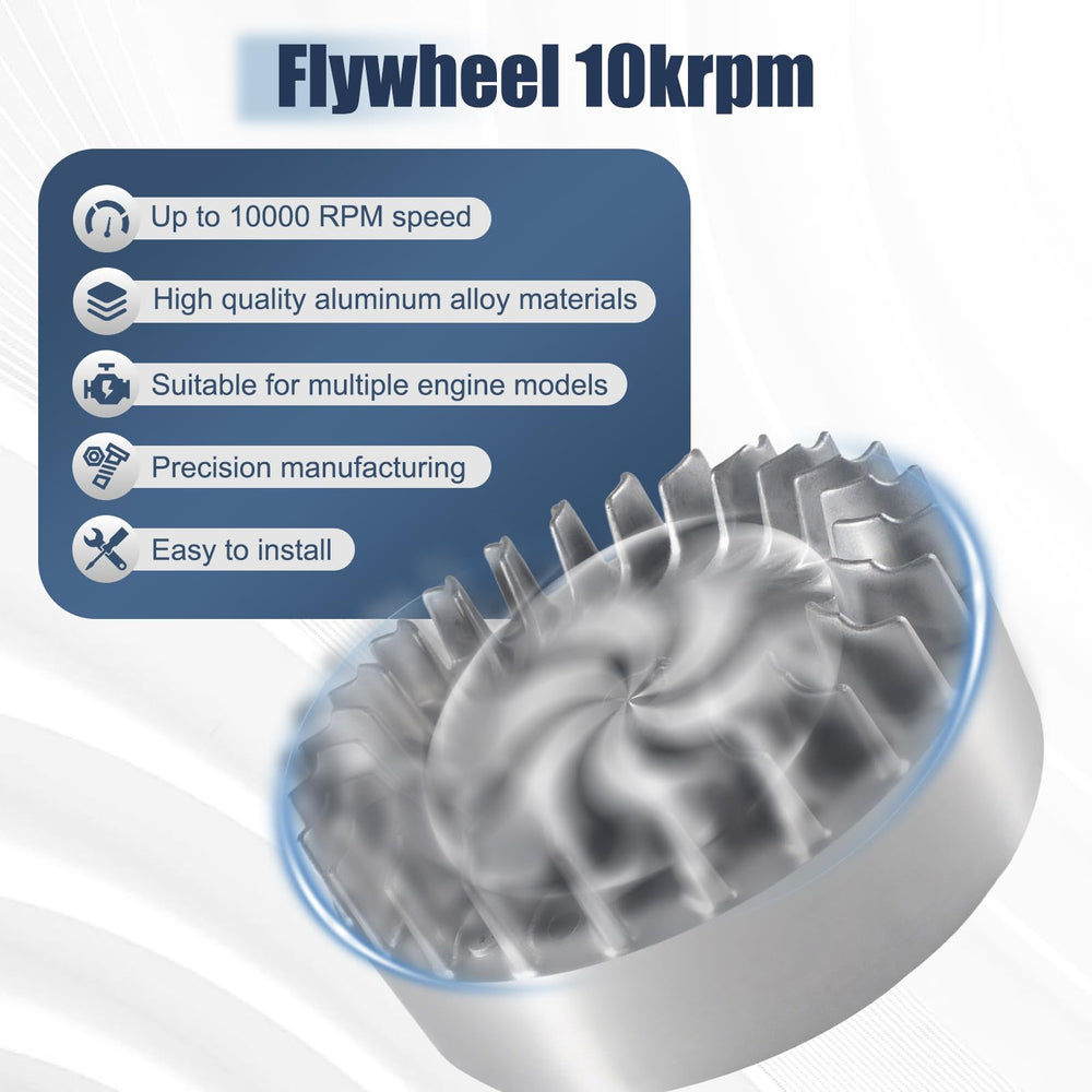 SJVLXHI aluminum flywheel for GX160 and GX200 compatibility.