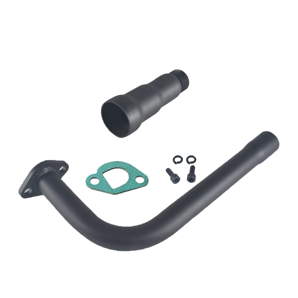 SJVLXHI 3-stage exhaust header pipe front view enhances flow for Predator 212cc engines