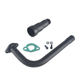 SJVLXHI 3-stage exhaust header pipe front view enhances flow for Predator 212cc engines
