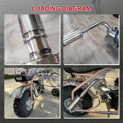 SJVLXHI exhaust muffler with packaging communicates essential accessory included.
