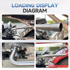 SJVLXHI exhaust pipe for Coleman CT200U fits mini bikes reliably