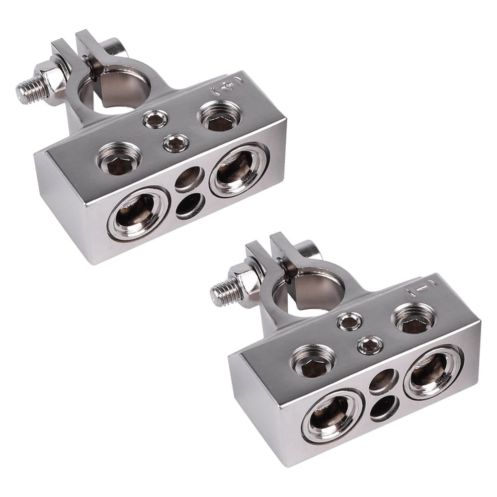 Skar Audio top post terminal pair for heavy-duty battery connections.