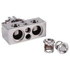 Skar Audio zinc alloy construction supports high current flow.