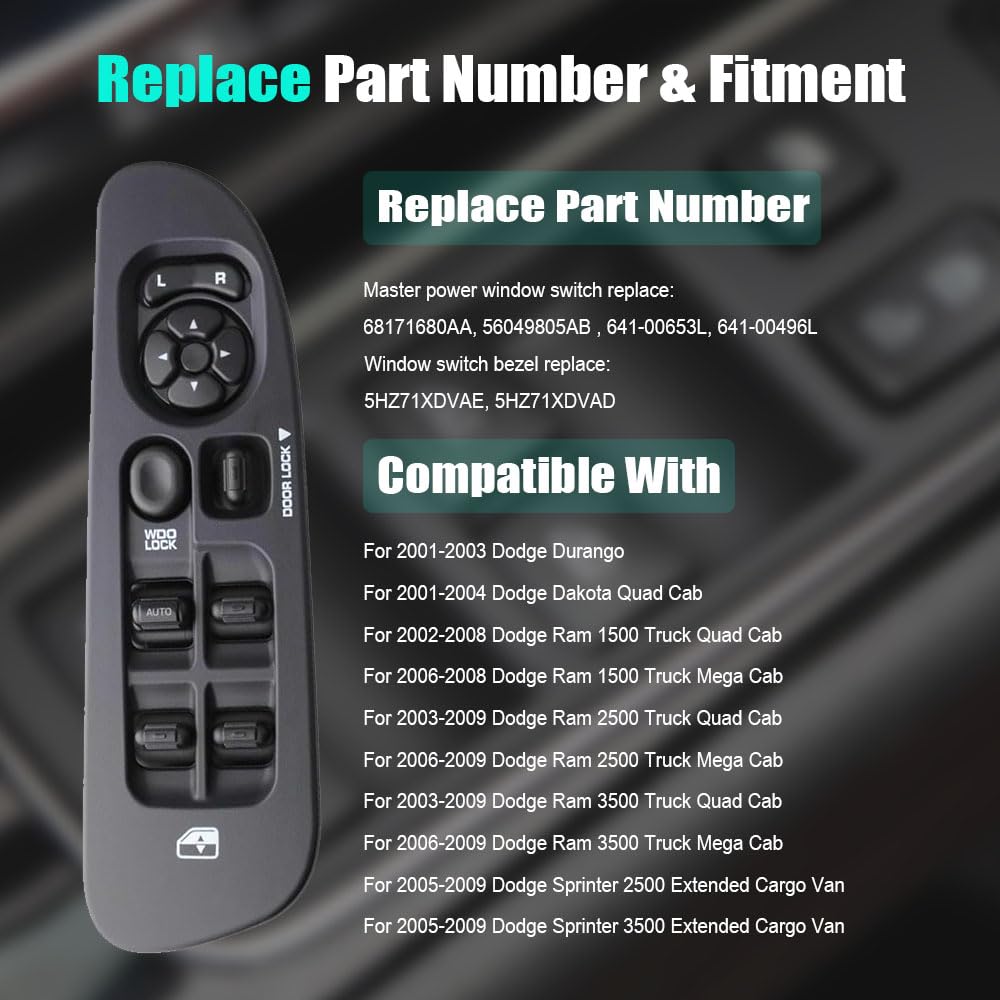 SKCEIDA premium ABS/PP material window switch for durable performance