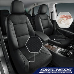 Skechers air cool mesh top, close-up, breathable fabric for hot commutes.