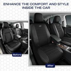 Skechers seat cover with advanced stitching supports safe airbag deployment