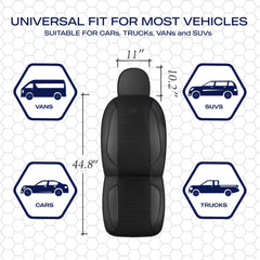 Skechers form-fitting design fits most cars trucks vans and SUVs for easy installation