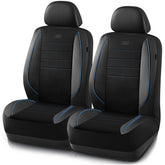 Skechers air-cooled memory foam seat cover on the front seat in blue for enhanced comfort