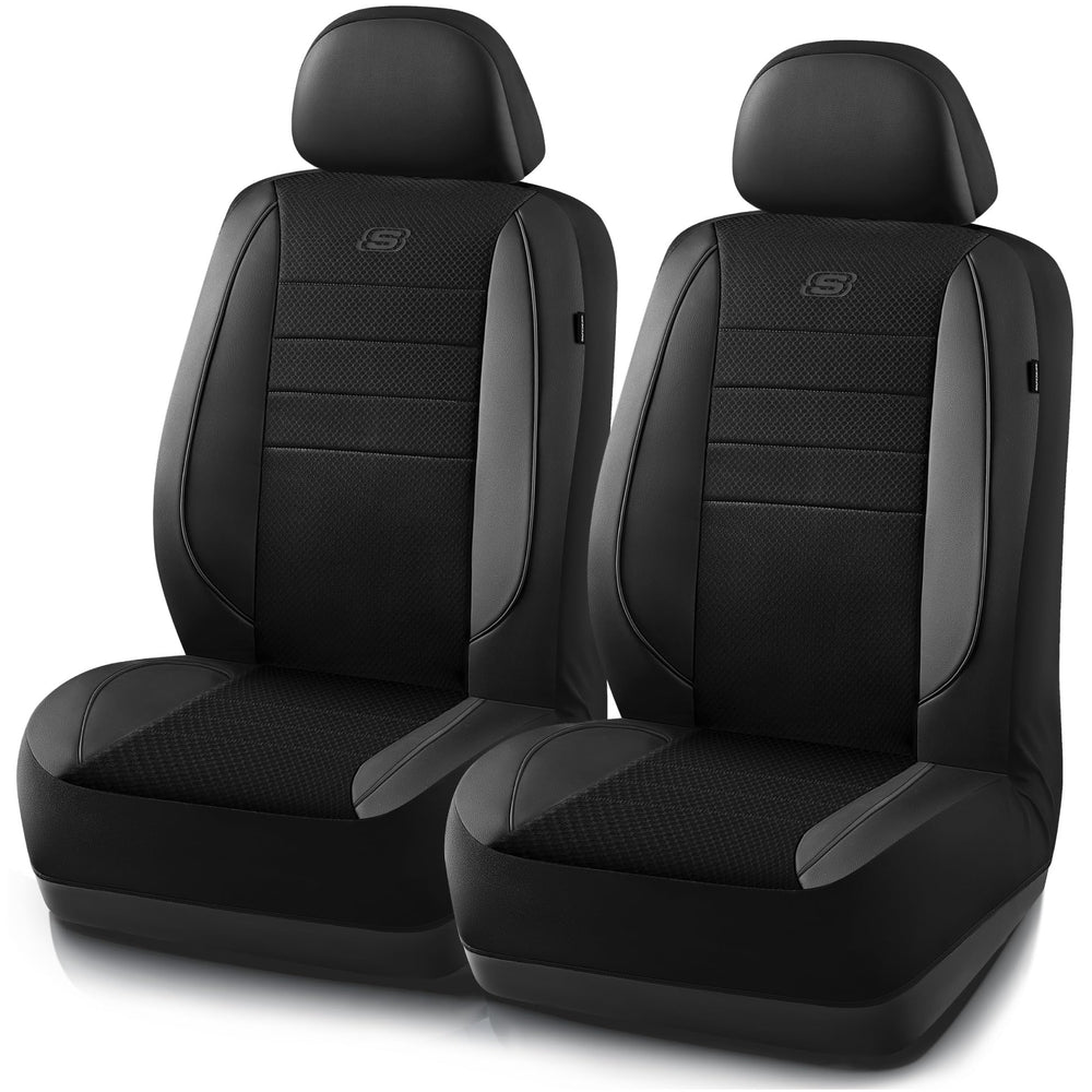 Skechers air-cooled memory foam seat cover front left with breathable mesh for cooling comfort