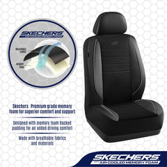 Skechers airbag compatible seams ensure safe deployment through the seat.