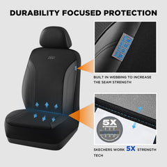 Skechers car interior protection featuring Oxford fabric shields against wear.