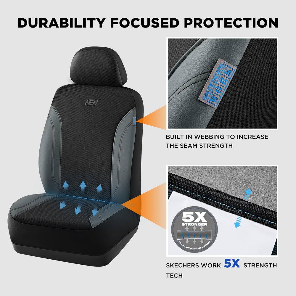 Skechers driving comfort seat cover enhances long drives and commutes.