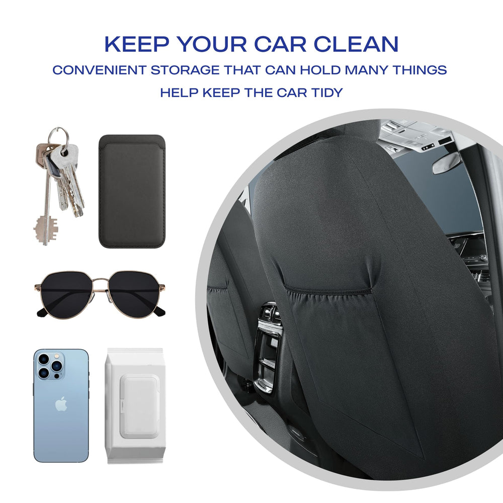 Skechers easy-clean seat cover surface cleans quickly after spills
