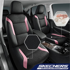 Skechers memory foam car seat cover pink mesh top for breathability