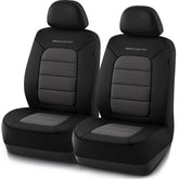 Skechers memory foam seat cover front seat close-up showing contoured comfort