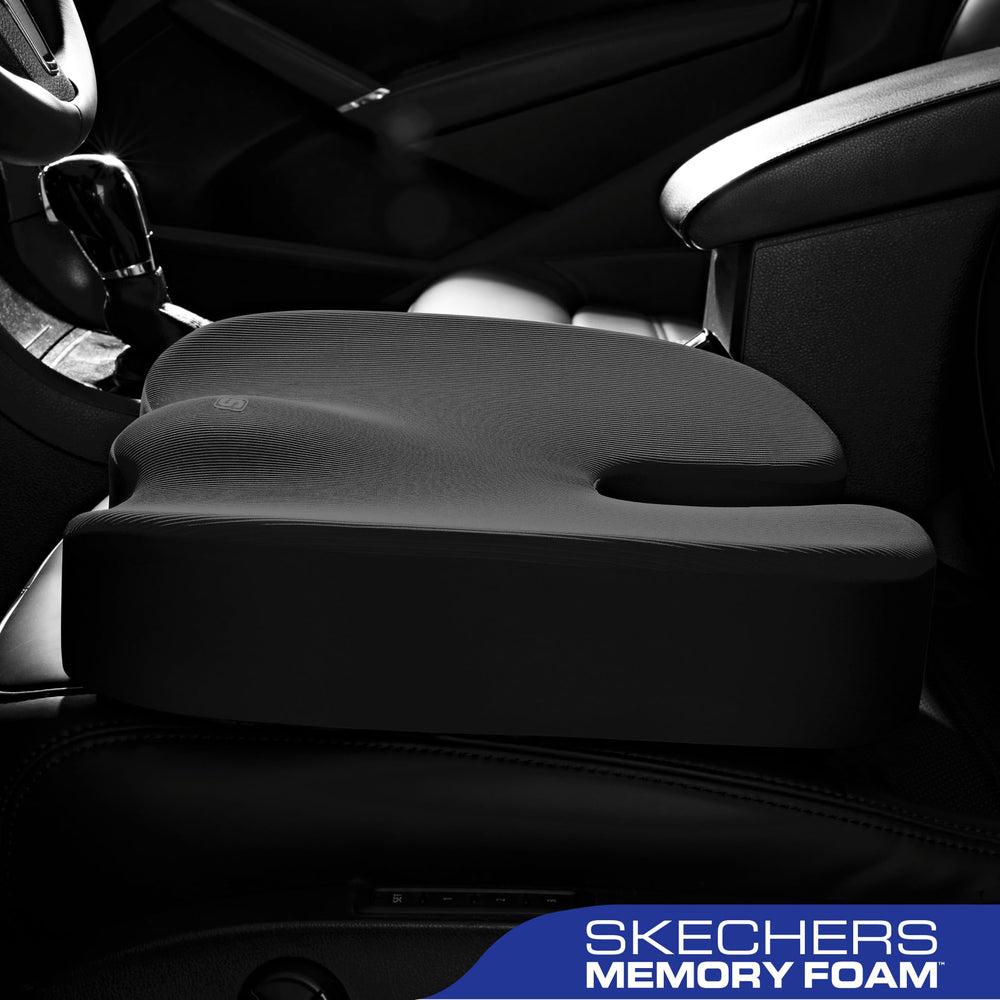 Skechers memory foam seat cushion breathable cover keeps you cool during long sits