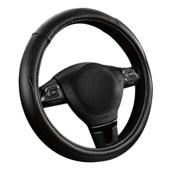 Skechers memory foam steering wheel cover in microfiber leather, top view for premium feel