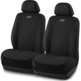 Skechers seat covers on front seats with breathable polyester for daily comfort.