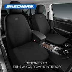 Skechers full set seat covers in black, side profile highlighting protection.