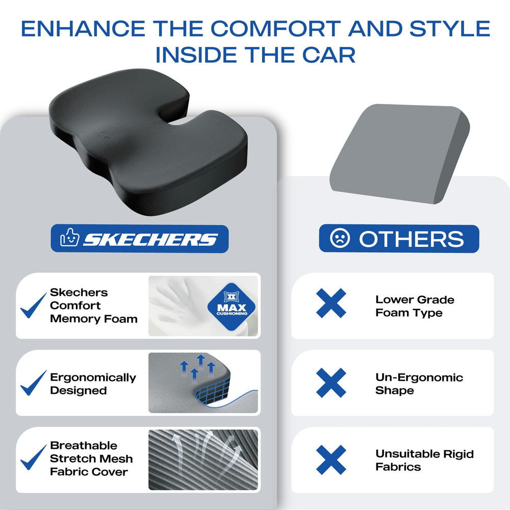 Skechers seat cushion built-in handle portable for home and car