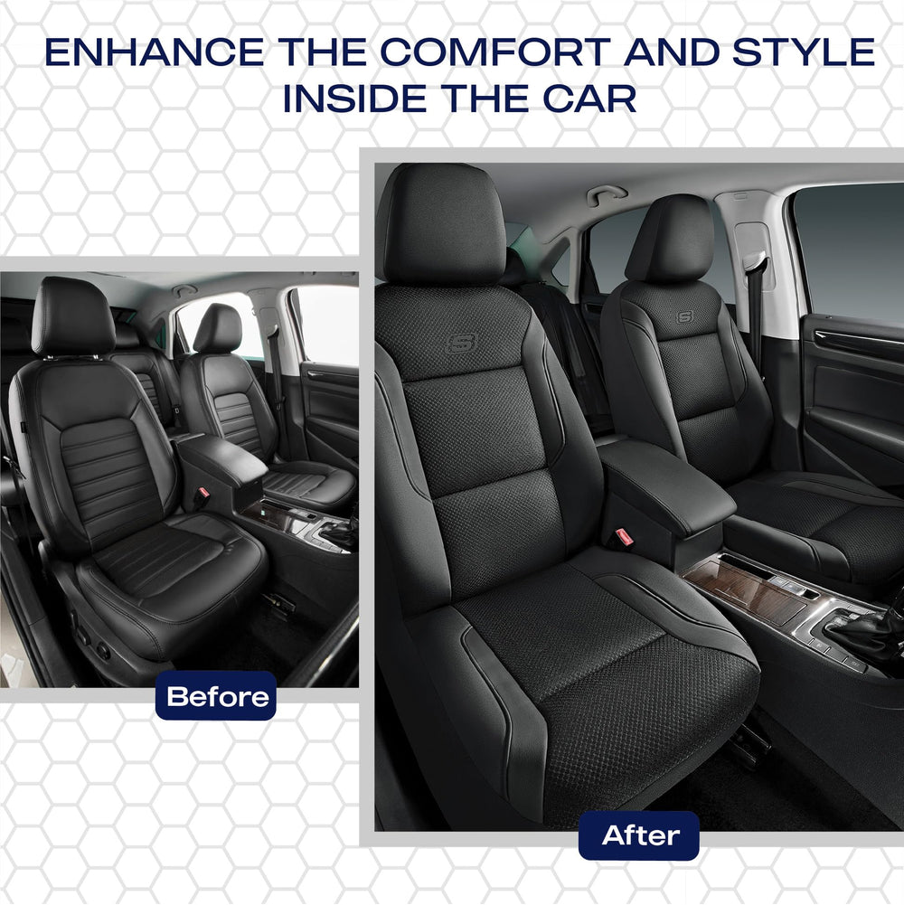 Skechers universal fit covers for cars, vans, trucks, SUVs.