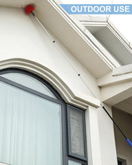 SKGPOLE duster removing cobwebs from walls and ceilings safely.